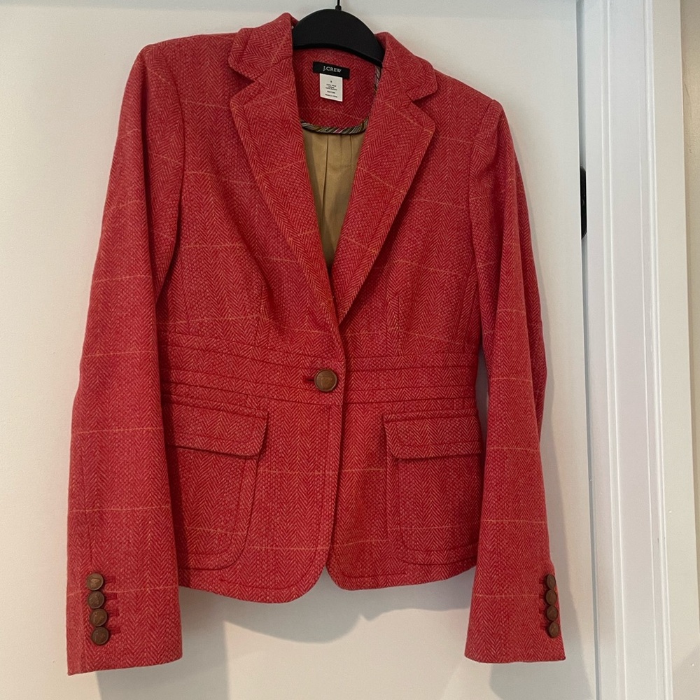 J.Crew Pink Wool Blazer